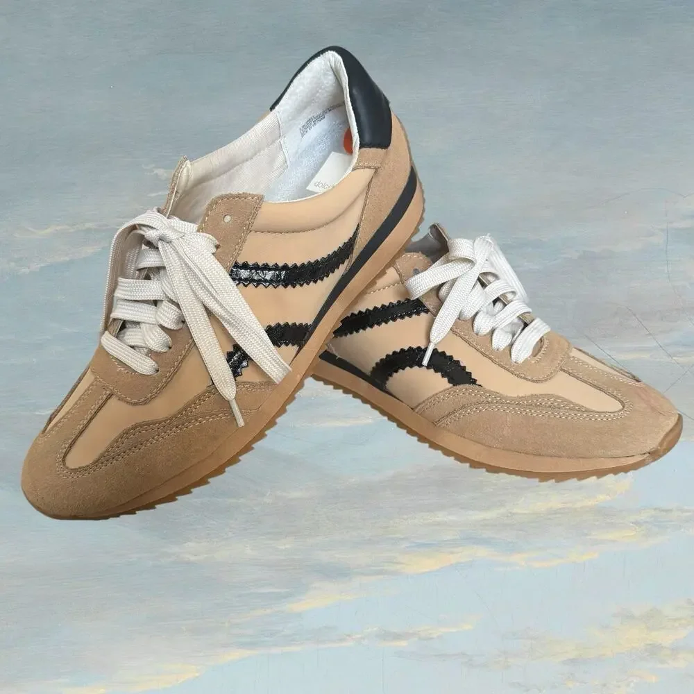 Dolce Vita‎ Eaton NEW Sneaker Sz 9.5/9 runs small Womens Black Tan Lace Up $160